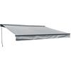 Happy Garden Tenda SAULE 3,95 × 3 m con semicupio - Tessuto Grigio e Struttura Grigia
