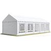 TOOLPORT Tendone per feste 3x10 m PVC bianco 100% impermeabile Gazebo da giardino Tendone da esterno Tenda party