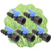acquaverde Mini Valvola a Cilindro, Rubinetto Portagomma con Filetto Femmina per Impianti, Sistemi e Tubi di irrigazione a Goccia, Nero Made in Italy - Orto Facile (5, 20 mm x 3/4)