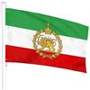 CGACCSD Bandiera Iran Royal, Iranian Royal Leone Bandiera Ex Persia, Vecchia Bandiera 'Iran, Ex Bandiera 'Iran, con corona di leone, bandiera persiano Pahlavi (90 X 150 Cm/60 X 90 pollici)
