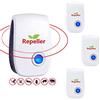 Queath Repellente Ultrasuoni, Repellente Zanzare Ultrasuoni & Controllo dei Elettronica Anti Topi, Mosche, Scarafaggi, Ragni, Formiche,Innocuo per Animali Domestici e Umani(Pacchetto di 4)…