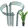 RZMZBY 6 Pezzi Pali di Supporto per Piante 25cmx40cm,Piante da Giardino Semitondo Anello di Supporto per Piante da Giardino Bordo per Pomodoro,Peonie, Vite, Piante Rampicanti Fiore
