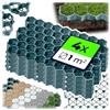 KADAX Pannelli Kadax Paddock realizzati in plastica, 60x40 cm, 1 m˛, 2 colori, capacitŕ di carico fino a 1000 T, prati, pannelli della griglia prato (verde, rettangolare, 4 pezzi)