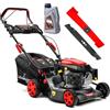 Lehmann LGALM-2642 Tosaerba a benzina con trazione posteriore, 146 cm3 2,6 kW, larghezza di taglio 42 cm, robusto alloggiamento in acciaio, regolazione in altezza di taglio a 5 livelli 25-70 mm