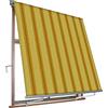 VERDELOOK Tenda da Sole Milos a Caduta avvolgibile con Braccetti 80 cm per ancoraggio, larghezza 3 m e altezza 2,45 m, beige e ocra