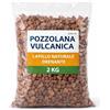 Lemag srl Pozzolana Vulcanica 2 Kg - Lapillo Naturale Drenante per Giardino, Vasi e Terrari - Decorazione e Drenaggio Substrati - LEMAG SRL