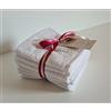 Generico Lavette da Bagno Asciugamani Set da 6 Pezzi Misura 30x30 Tinta Unita 15 Colori 100% Cotone 400 gr/mq Prodotto in Italia (Bianco)