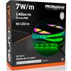 Eurocali Striscia LED 10 metri Professionale 24V 70W 7 W/mt - Striscia Multicolore RGB da 600 LED 60 LED/mt