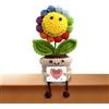 Szhhrxi Regalo Girasole per Colleghi, Girasole Fiori all'Uncinetto di Supporto Emotivo - Idea per Natale Aziendale, Fine Progetto, Pensionamento