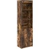 vidaXL Credenza Rovere Fumo 50x35x180 cm in Legno Multistrato, Mobile, mobiletto Laterale, mobiletto portaoggetti Alto, mobiletto portaoggetti