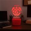 Generico Lampada in Plexiglass Disegno Stemma Spezia Calcio e Nome Personalizzato Decor Night Light LED Luce Camera 7 Colori