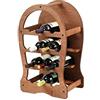 MADE IN ITALY Cantinetta portabottiglie a botte in legno multistrato da 13 posti vino