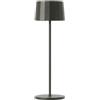 MARINO CRISTAL Logica TWIGGY Less Lampada LED da Tavolo A Batteria con Base Ricaricabile a Contatto - Antracite