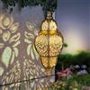 AIINY Lanterna Solare Appesa per Decorazione Esterna, Luci Solari Marocchine per Decorazioni da Giardino Esterno, Lanterne Solari Impermeabili da Regalo per Giardino per Mamma, Donne, Patio, Ornamento da
