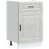 vidaXL Base da Cucina Porto Grigio Cemento in Legno Multistrato, Mobile Base lavello, Mobile Base Cucina con cassetto, Mobile Base lavello