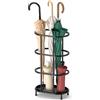 Alyoen Portaombrelli per ingresso, grande portaombrelli in metallo, 17 x 27 x 55 cm, con piedini regolabili, decorativo, autoportante, ellittico, traforato, per casa e ufficio