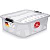 KONZEPT Scatola portaoggetti con coperchio, 7 l, senza BPA, robusta clip di chiusura