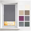 Estika Tenda a rullo senza forare - 70 x 220 cm - Grigio 2 - per interni, per finestre, tessuto semi-trasparente, protezione solare