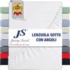 Jenny Sesal Lenzuolo con Angoli Singolo Cotone Verde Bianco | Durevole
