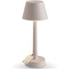 Sicignano Casalinghi Ingrosso Casalinghi Sicignano Lampada da Tavolo LED Ricaricabile Grillo, 3W, 3000K, Touch Control, IP44, USB Type-C, Multicolore (Bianco)