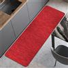 Comart - Tappeto Cucina Nancy - Antiscivolo - Lavabile in Lavatrice - Moderna Passatoia in Ciniglia - Runner per Corridoio e Cucina - Morbido e Resistente - Made in Italy - Rosso - 50x170 cm