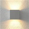 Gloriashoponline® APPLIQUE DA PARETE ESTERNO FARETTO LED LUCE NATURALE 4000K 12 W IP65 ES46 GRIGIO