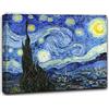 Niik Quadro + Telaio (BC) notte stellata di vincent van gogh 90 x 70 x 4 cm falso d'autore stampa su tela