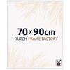 Dutch Frame Factory - Cornice 70x90 cm - Bianco Lucente - Cornice per foto in Plastica con vetro plastico Antiriflesso - Cornice portafoto 70x90 cm - Angers