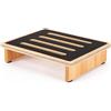 StrongTek Sgabello One Step per adulti con superficie antiscivolo in gomma per gradini e scalini portatili in legno, 199.6 kg, bagno o comodino, supporto per bambini e anziani (naturale)