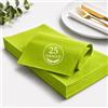 ecodrinks 25 Tovaglie Antimacchia TNT 100x100 cm Verde Lime | Monouso 50 g/m², resistenti ed eleganti, idonee al contatto alimentare, ideali per ristoranti, feste, sagre ed esterni