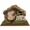 ICE TOYS Capanna Presepe in Pietra con Porta Verde, 49 x 29 x 32 cm, Dipinto a Mano, Made in Italy (Capanna, 1/IC)