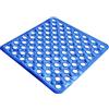 BM Tappetino Antiscivolo da Bagno per Doccia, con Ventose, Quadrato, Misura 50x50cm PVC, Effetto Palla Cerchio (Blu)