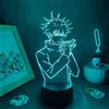 qudkdhs Lampada a Illusione 3D Jujutsu Kaisen Anime Figure Megumi Fushiguro Tavolo Scrivania Decorazione Manga Regalo di Compleanno Luce Notturna Natale, 3D-LED-Lamps-N2097