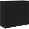 vidaXL Credenza Rovere Nero 85x34x76 cm in Legno Multistrato, armadietto, credenza, Armadio da corridoio, Buffet, Armadio da Cucina