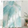 Feagar Tenda da doccia 200 x 200 cm, motivo acquerello blu, impermeabile, antimuffa, ad asciugatura rapida, lavabile, in poliestere, per tenda da doccia, vasca da bagno e doccia, con 12 anelli
