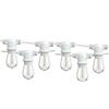 Partenopea catena luminosa catenaria corda 10 portalampada non pendendi attacchi per lampadine a led E27 (non incluse) da 5mt impermeabile cavo bianco prolungabile decorazioni eventi wedding festa
