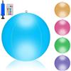 SMELEYOU Luci da piscina galleggiante 34 cm Luci solari per laghetta 16 RGB Cambiamento della luce notturna con telecomando Dimmable Orb Hot Tub Light