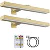 MIOBLUE Luci per quadri da parete, luce da pittura wireless con telecomando, batteria ricaricabile da 40,6 cm, lampada da parete dimmerabile, 3 modalità, luce magnetica da parete per opere d'arte