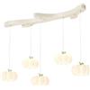 Generic Lampadari a Sospensione a soffitto Bianco Latte Triplo Mid Century per Isola Cucina Paralume lavello LED dimmerabile lampadario lineare Lungo per Tavolo da Pranzo Ristorante