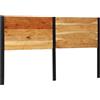 vidaXL Testiera per letto 180 cm, in legno massello di acacia e ferro