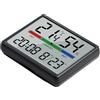 KHIronHive Orologio da parete digitale con ampio display LCD che mostra ora, data, temperatura, umidità, con funzione sveglia e diverse opzioni di installazione (nero)