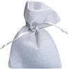 PuntoCasaStore Sacchetto Juta 10x13 cm portaconfetti bomboniera Matrimonio Laurea Comunione Nascita Elegante Resistente Confezione Regalo Decorazione Shabby Chic Cerimonia cerimoniale (Bianco, 30 PZ)