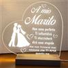Generic Lampada led personalizzata, Luce notturna decorativa, Lampada notturna a led, base in legno e cavo usb. IDEA REGALO, MAMMA, Papà, NONNA,NONNI, (A MIO MARITO)