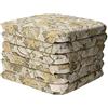 Casatessile Cuscino per Sedia sfoderabile con Alette Jacquard Anais Cuscini Cucina cm 40x40 Imbottitura Alta 3,5 - Beige, Set 6 PCS