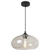 WFJHZH Lampada a Sospensione in Vetro, Plafoniera Moderna con Paralume a Cupola Ambrato Trasparente, Lampadari a Sospensione per Lampadari per Isola Cucina Camera da Letto Sala da Pranzo Corridoio,