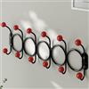 Leeonway Appendiabiti da Parete Metallo,Attaccapanni da Muro Moderno,Ganci Appendiabiti,Bianco/Nero/Verde,Decorazione della di Casa,con 12 Ganci,per Cameretta,Ingresso,Cucina,Bagno
