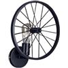 VR VETRINEINRETE Vetrineinrete® Applique a parete stile vintage lampada da muro country a forma di ruota di bicicletta nero attacco E27