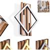 HOFSTEIN Applique LED Ellekilde, lampada da parete in metallo/MDF/plastica nero/effetto legno/bianco, dal design moderno, 19 watt, 1990 lumen, soggiorno, camera letto, cucina, corridoio, vano scale
