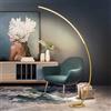 DSELP Lampada da Terra Soggiorno, Moderno LED 25W Lampada da Terra ad Arco Piantana Dimmerabile su 3 livelli per Soggiorno Camera da Letto Ufficio,D'oro