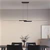 DXYD Lampada a sospensione moderna da 150 cm con telecomando, lampadario a LED per isola cucina, dimmerabile 3000-6000k, lampada moderna nera per cucina, tavolo da pranzo, studio (Nero, 120cm)